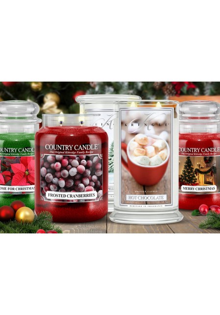 Country candle ароматическая свеча Морозная клюква / Frosted Cranberries 652гр.110-150 часов
