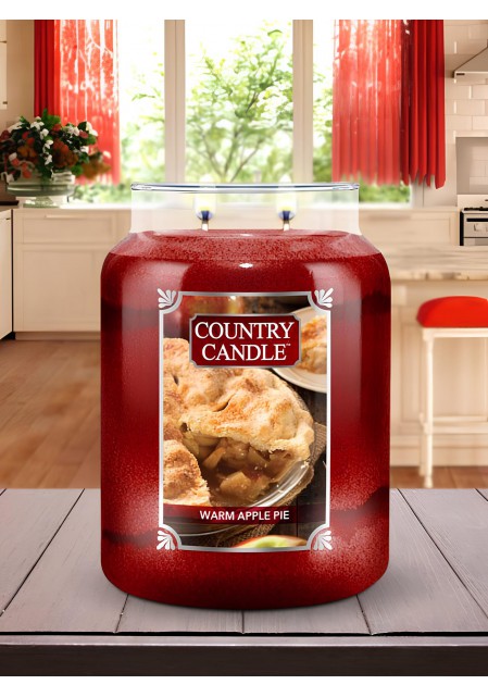 Country candle ароматическая свеча Теплый яблочный пирог / Warm Apple Pie 652гр.110-150 часов