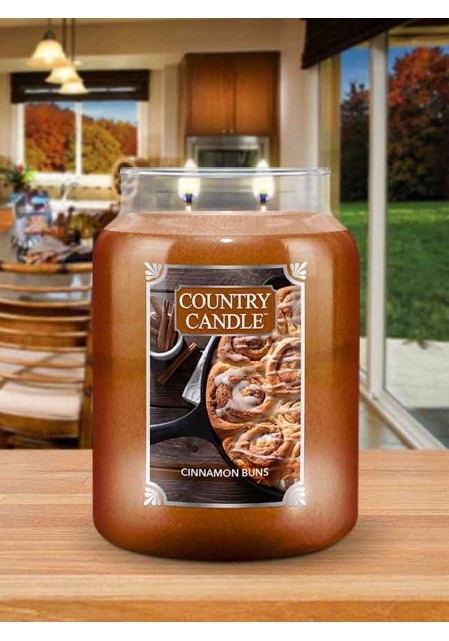 Country candle ароматическая свеча Булочка с корицей / Cinnamon Buns 652гр.110-150 часов