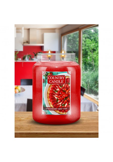 Country candle ароматическая свеча Клубнично-мятный тарт / Strawberry Mint Tart 652гр.110-150 часов