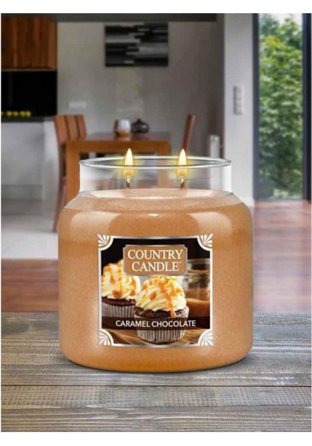 Country candle ароматическая свеча Карамель в шоколаде / Caramel Chocolate 453гр. 65-90 часов