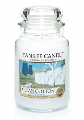 Ароматическая свеча Yankee Candle Clean Cotton / Чистый хлопок