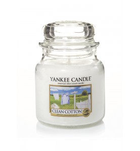 Ароматическая свеча Yankee Candle Clean Cotton / Чистый хлопок 411 гр.