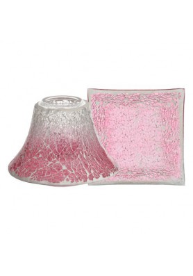 Комплект плафон и поднос для большой и средней свечи "Розовый"