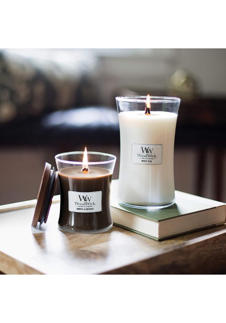 Woodwick Амбра и ладан свеча средняя 275гр. / Medium Candle Amber & Incense