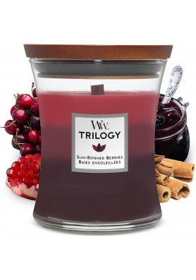 Спелые ягоды свеча средняя трилогия 275гр. / WoodWick Trilogy Medium Sun Ripened Berries