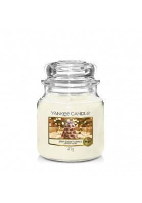 АРОМАТИЧЕСКАЯ СВЕЧА YANKEE CANDLE Spun Sugar Flurries / Сахарная глазурь 411 гр.