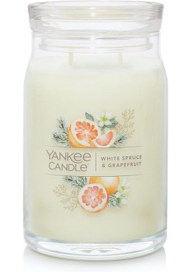 Белая ель и грейпфрут большая свеча 567 грамм / Yankee Candle Signature White Spruce and Grapefruit 
