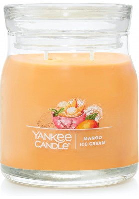 Мороженое из манго средняя свеча 368 грамм / Yankee Candle Signature Mango Ice Cream
