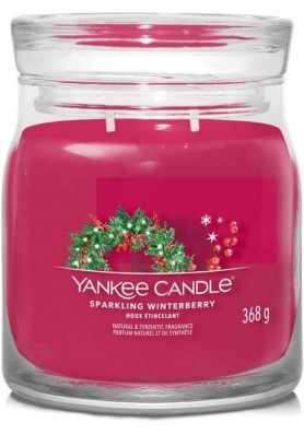 Сверкающая зимняя ягода средняя свеча 368 грамм / Yankee Candle Signature Sparkling winterberry
