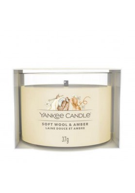 Амбра и мягкая шерсть свеча - мини 37 гр / Yankee Candle Signature Softwool & amber