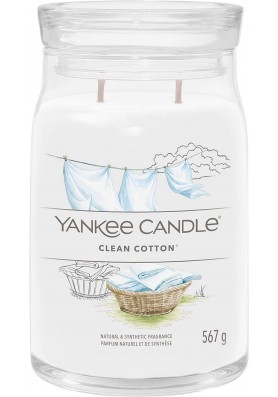 Чистый хлопок большая свеча 567 грамм / Yankee Candle Signature Clean Cotton