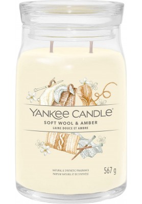 Амбра и мягкая шерсть большая свеча 567 грамм / Yankee Candle Signature  Softwool & amber